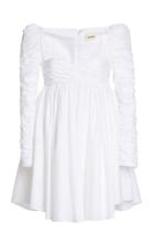 Khaite Suanne Ruched Cotton Mini Dress
