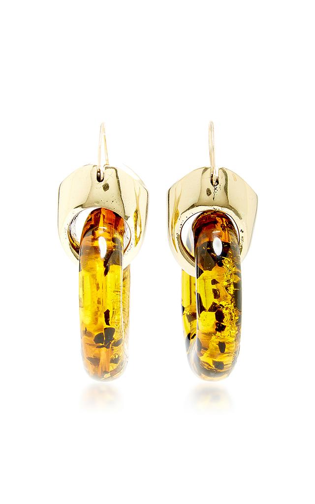 Ellery Hush Tire 9k Gold-plated And Resin Earrings