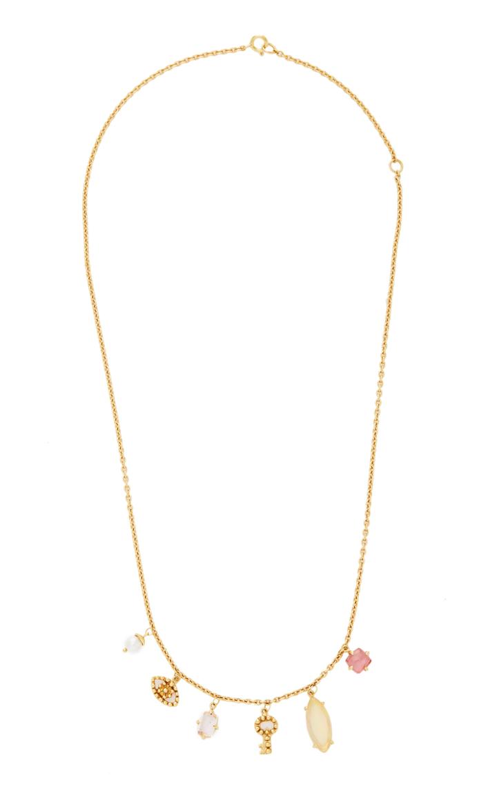 Moda Operandi Gaya 18k Yellow Gold Six Stones Necklace