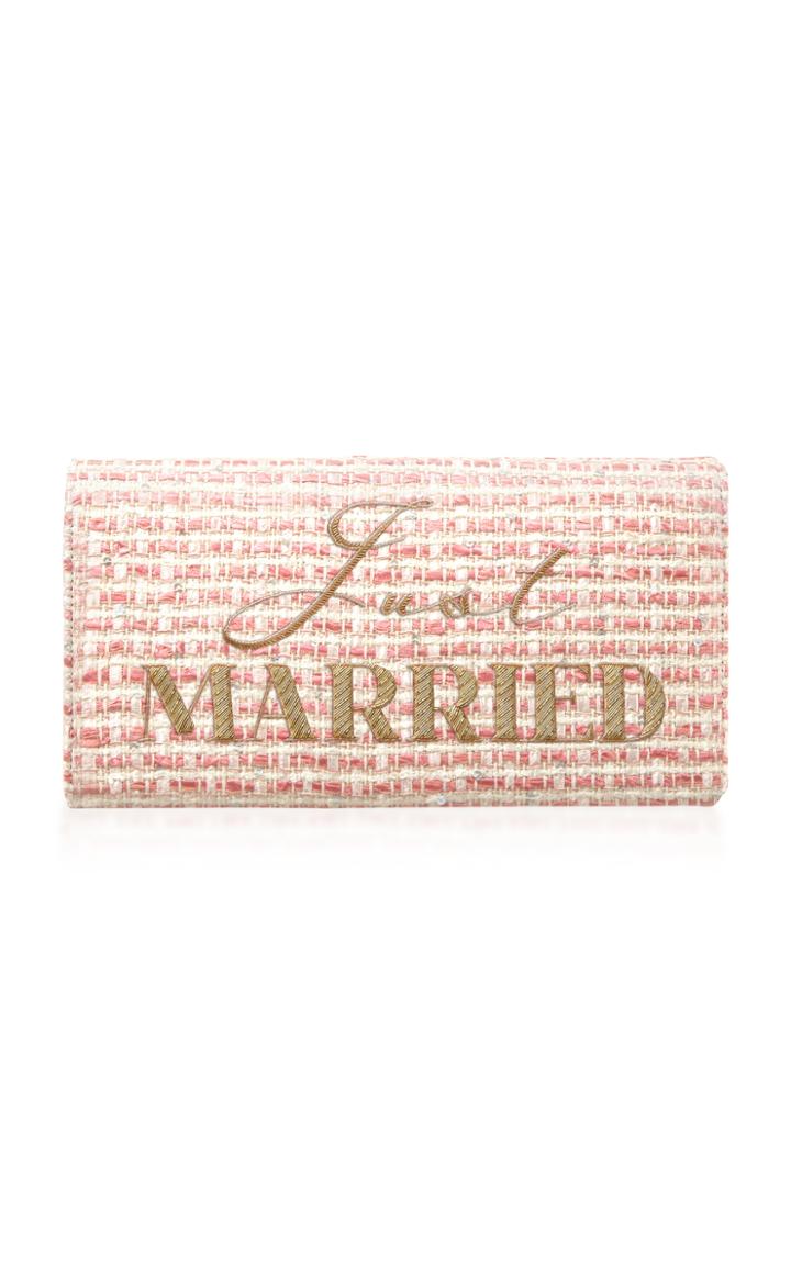 Preciously Paris Just Married Tweed Clutch