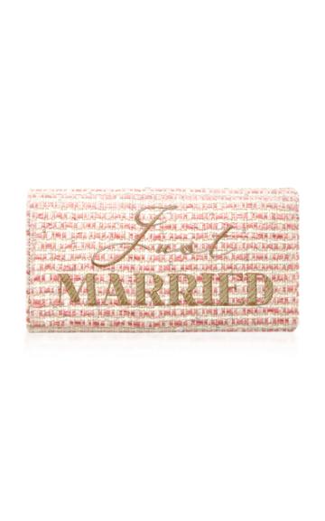 Preciously Paris Just Married Tweed Clutch