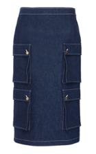 Thom Browne Contrast-stitched Cargo Denim Skirt
