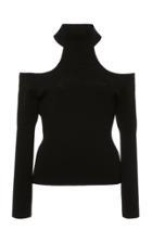 Jonathan Simkhai Lila Off-the-shoulder Jersey Turtleneck Sweater