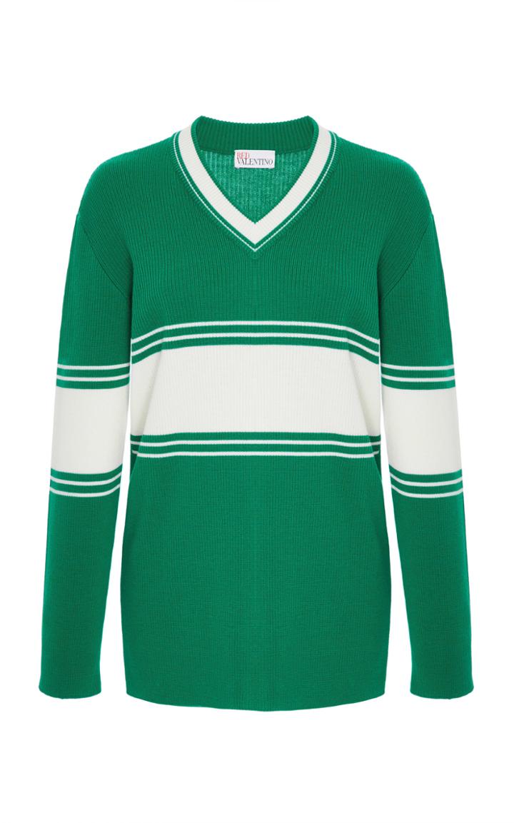 Red Valentino Wool V-neck Sweater