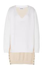 Moda Operandi Monse Asymmetric Wool V-neck Sweater Size: Xs