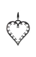 Moda Operandi Nancy Newberg Polished Ruthenium Open Heart Charm