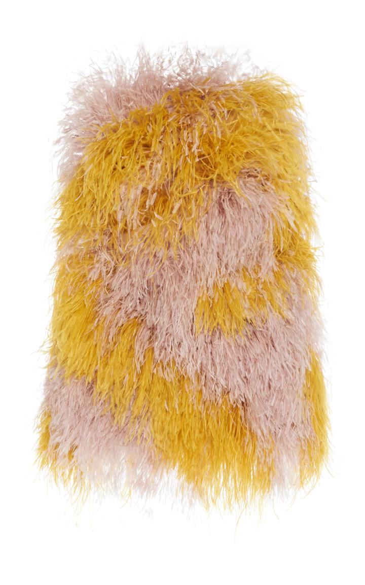 Moda Operandi Ralph & Russo Feather-embellished Crepe Mini Dress Size: 36