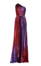 Ralph & Russo Pleated One-shoulder Silk-blend Gown