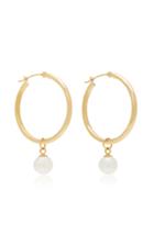 Mateo 14k Gold Pearl Hoop Earrings