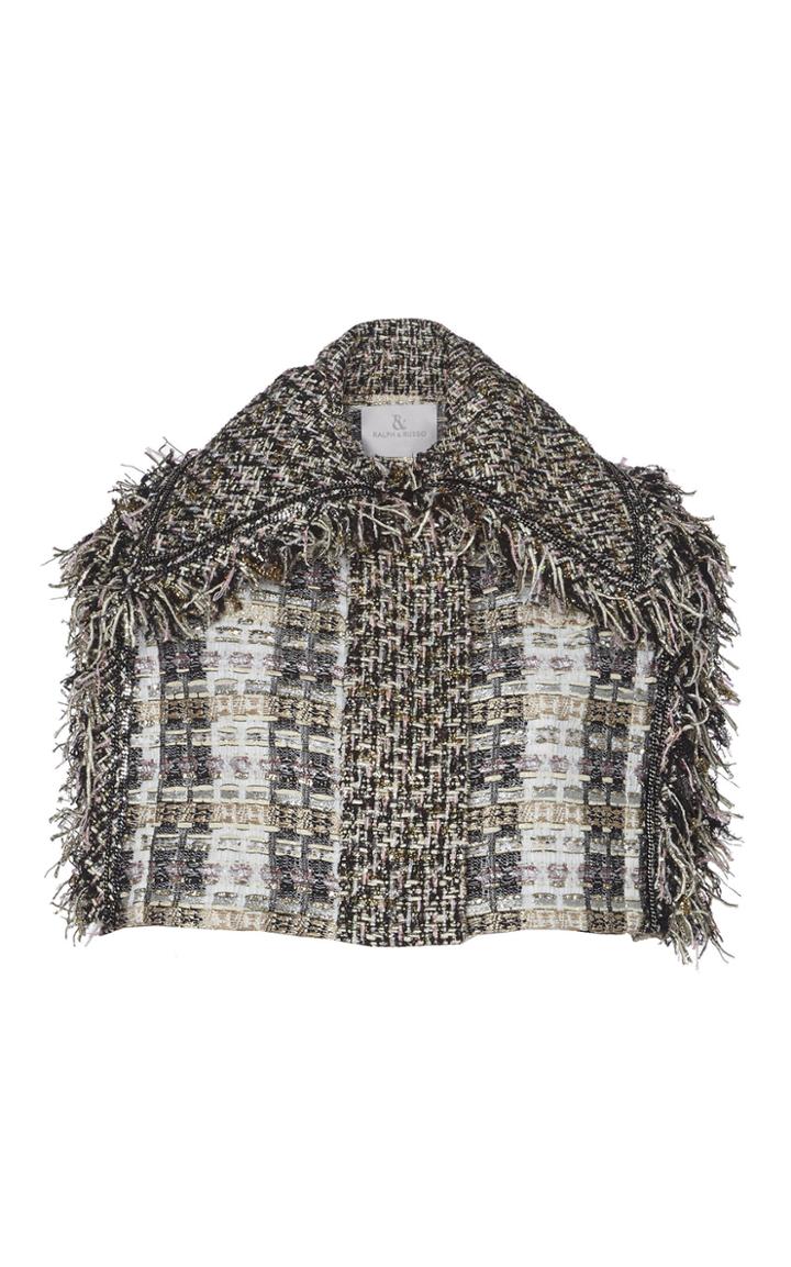 Ralph & Russo Aviator Woven Fringe Vest