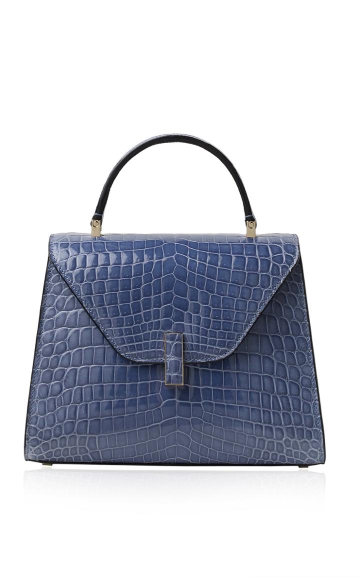Valextra Alligator Iside Media Top Handle