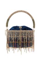 Rosantica Penelope Crystal Embellished Brass Bag