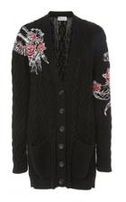 Red Valentino Embroidered Cotton Cardigan