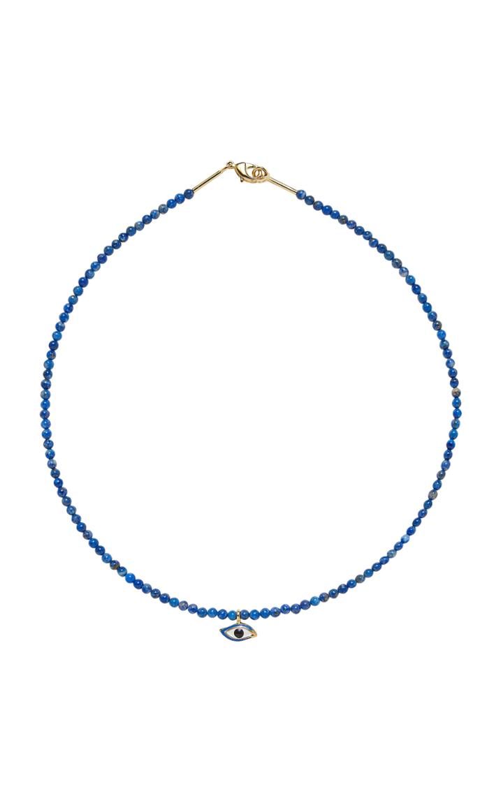 Moda Operandi Pamela Love Beaded Eye Lapis Necklace