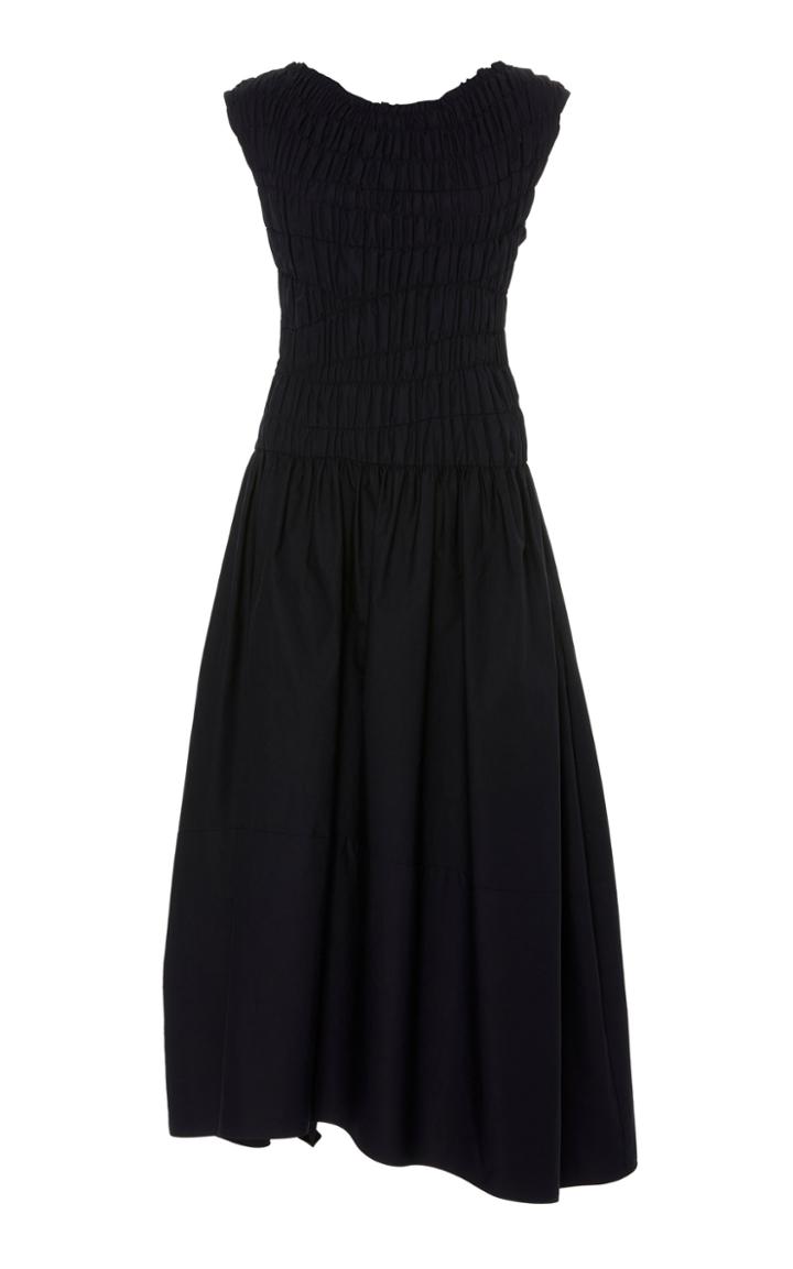 Narciso Rodriguez Engineered Pleat Cotton Dress Size: 42
