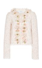 Giambattista Valli Floral-embroidered Tweed Jacket