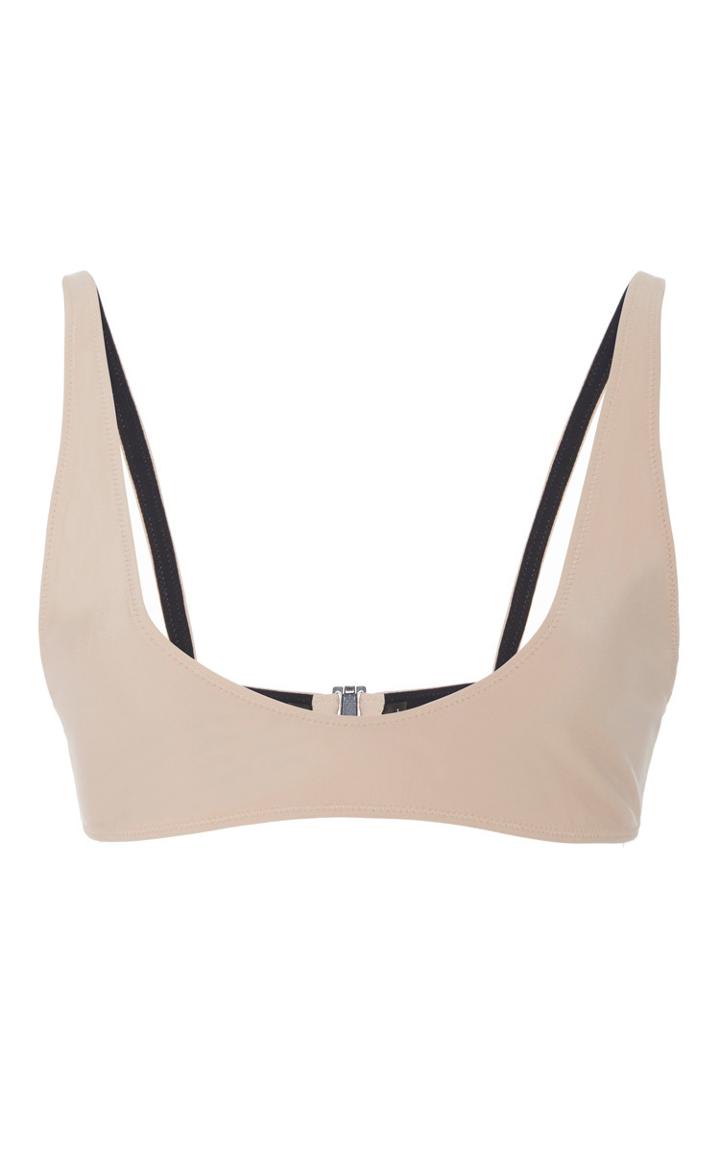 Rochelle Sara Nude Laeti Low Scoop Bikini Top