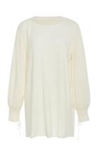 Ryan Roche Oversized Jersey Mini Sweater Dress