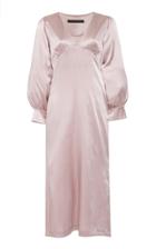 Moda Operandi Charlotte Pringels Alison Silk Long V-neck Dress Size: 34