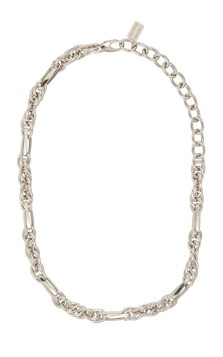 Moda Operandi Lauren Rubinski 14k White Gold Lucky Gold Links Necklace