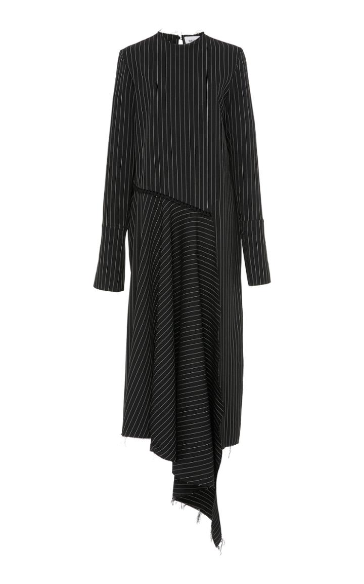 16arlington Asymmetric Pinstripe Dress