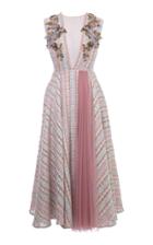 Hussein Bazaza Embellished Sleeveless Tweed Dress