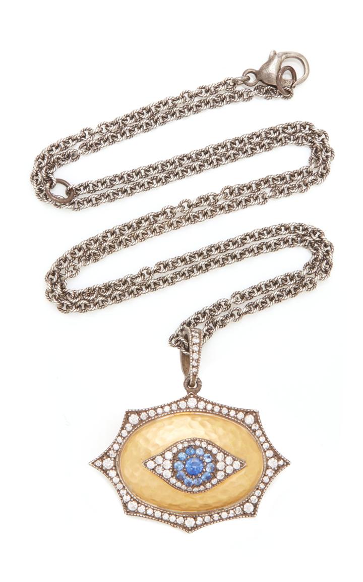 Moda Operandi Arman Sarkisyan 22k Gold Evil Eye Locket Necklace
