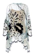 Biyan Josell Embroidered Tulle Blouse