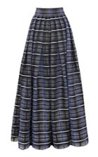 Moda Operandi Martin Grant Limited Edition Checked Linen-silk Organza Maxi Skirt