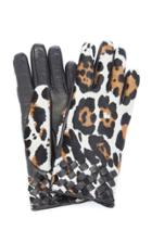 Bottega Veneta Leopard-print Leather Gloves