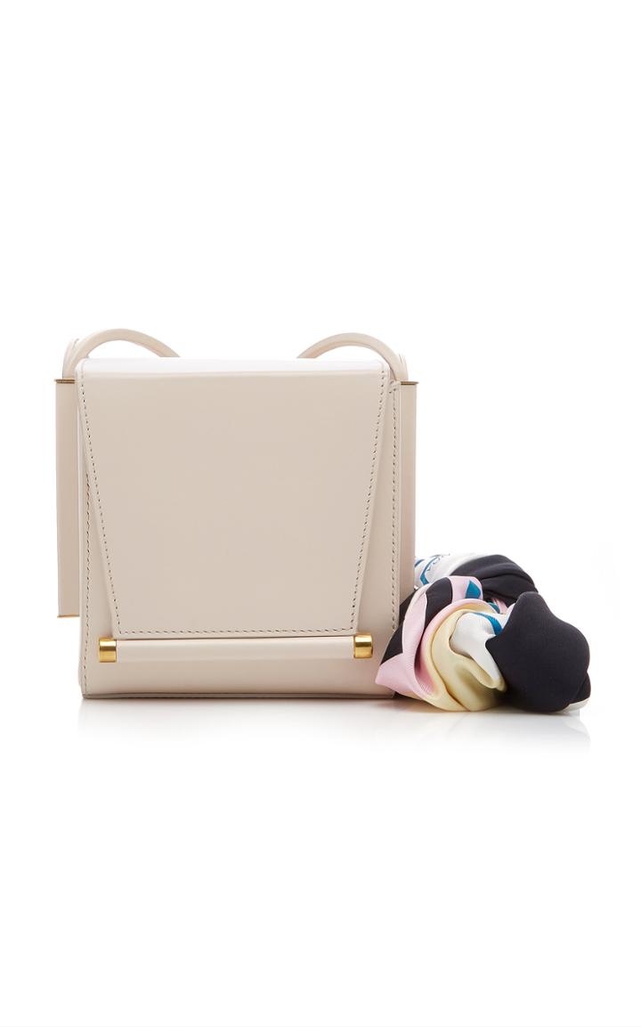 Roksanda Box Leather Bag With Printed Silk Scarf