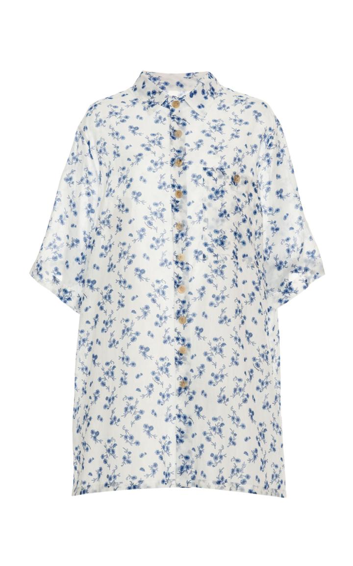 Moda Operandi Loewe Floral Cotton Tunic Size: 34
