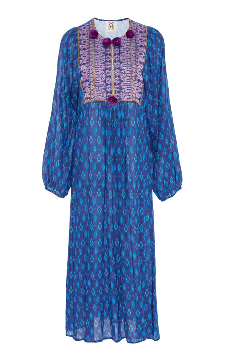 Figue Lucie Pom Pom Midi Dress