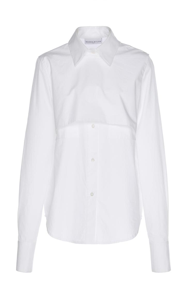 Wanda Nylon Plastron Shirt
