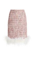 Moda Operandi Huishan Zhang Malin Feathered Tweed Skirt