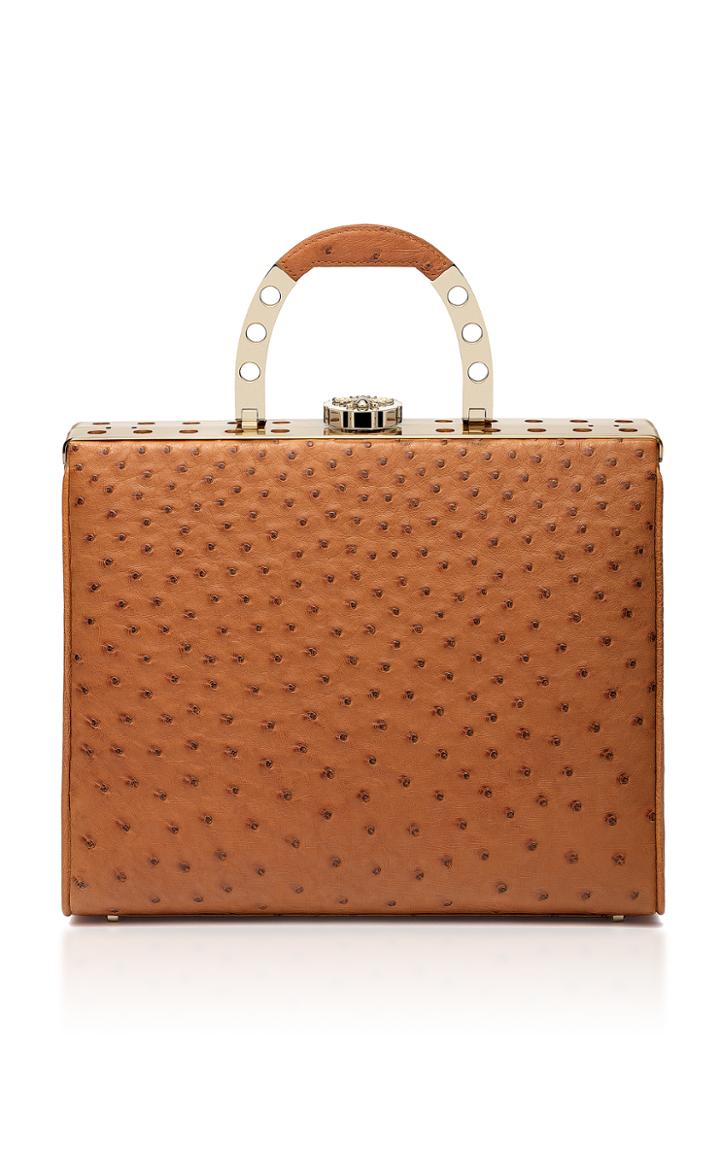 Bougeotte Titanium Best Secret Keeper Purse In Cognac Ostrich