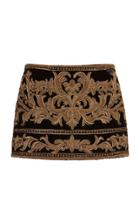 Dolce & Gabbana Velvet Brocade Mini Skirt