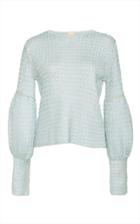 Pepa Pombo Puff Sleeve Textured Top
