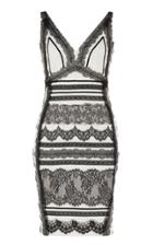 Yanina Demi Couture Sleeveless Cotton Lace Dress