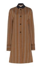 Jil Sander Stiped Boucle Coat