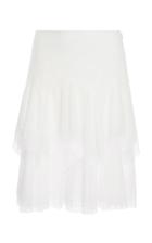 Zuhair Murad Tiered Ruffle Lace Skirt