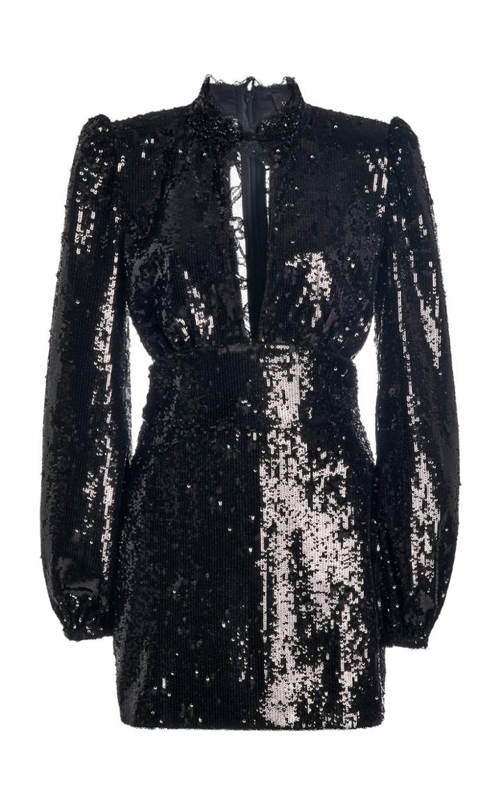 Moda Operandi Dundas Lace-detailed Sequined Mini Dress