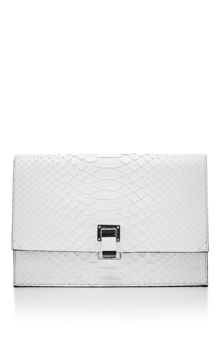 Proenza Schouler Matte Python Small Lunch Bag