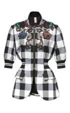 Antonio Marras Gingham Peplum Jacket