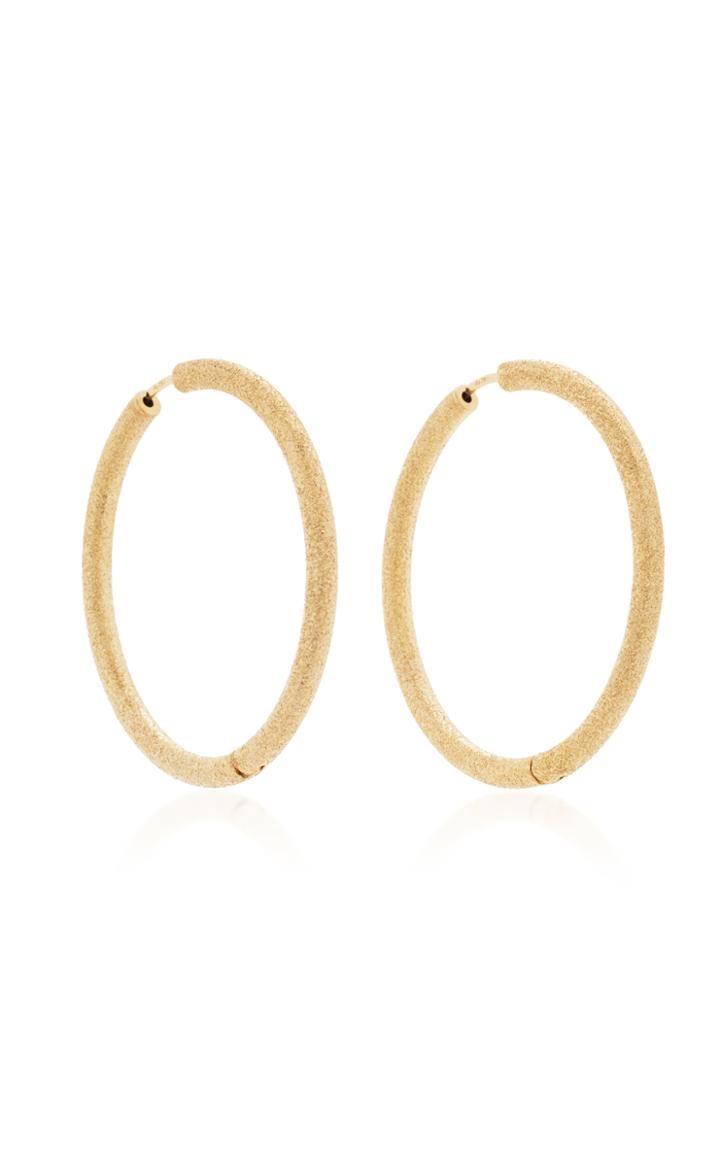 Carolina Bucci Florentine Large Thick Hoop Earrings