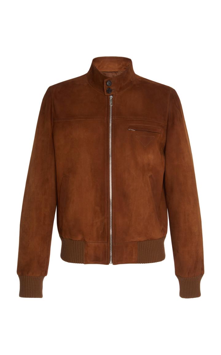 Prada Suede Bomber Jacket Size: 48
