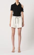 Moda Operandi David Koma Crystal-trimmed Dk Intarsia Shorts