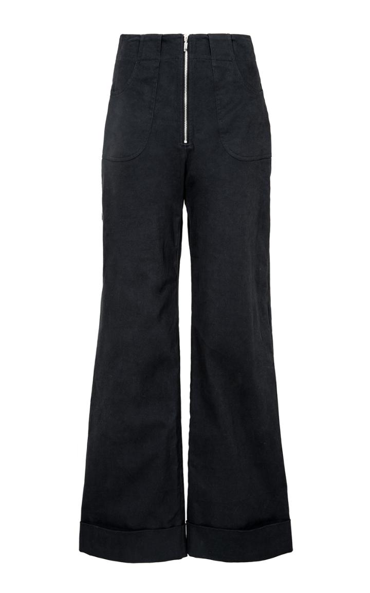 Usisi Isabella High Waisted Cropped Wide-leg Pants Size: Xs