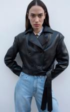 Magda Butrym Utah Cropped Leather Jacket