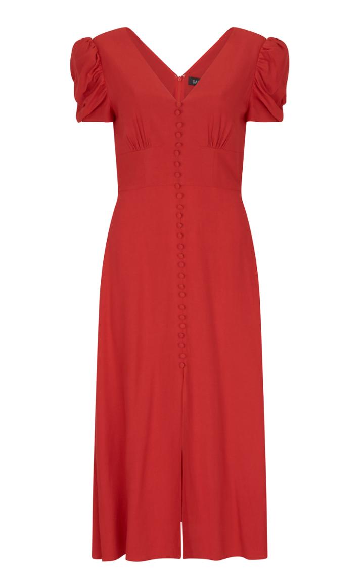 Moda Operandi Saloni Margot Crepe Midi Dress